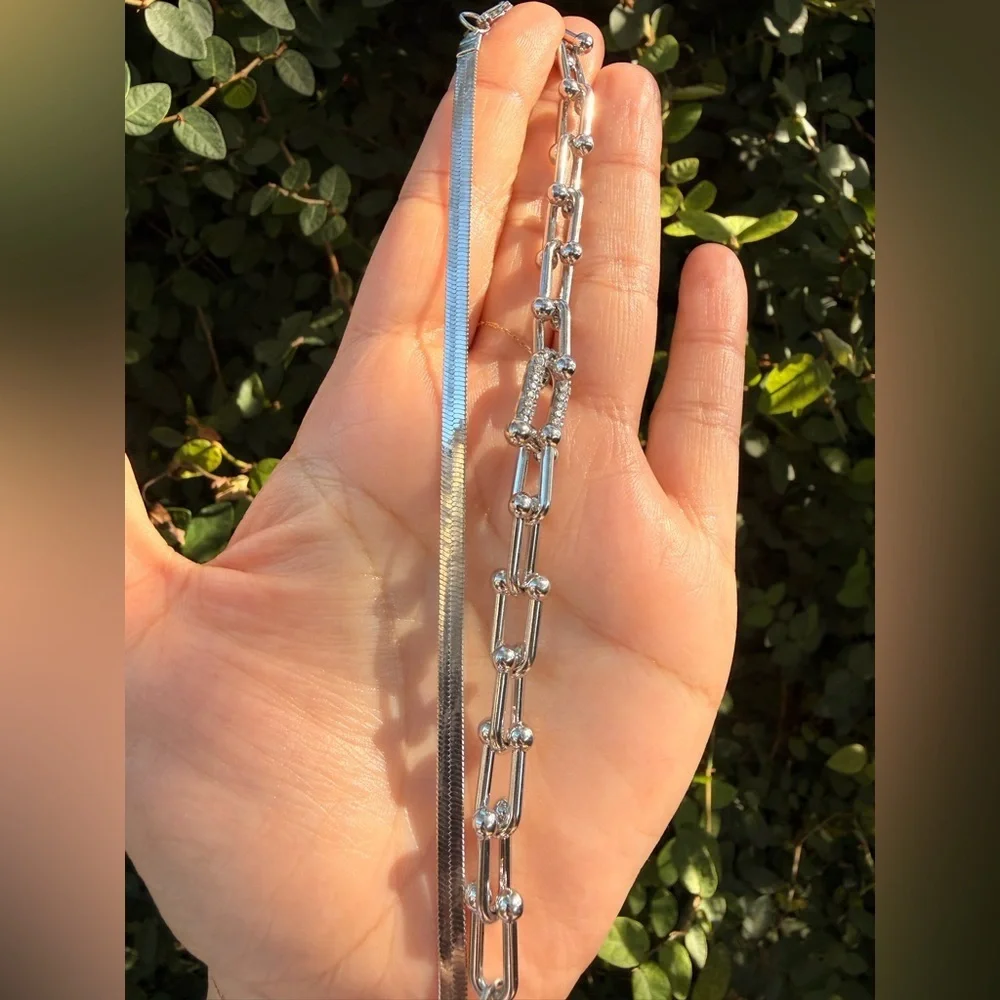 Silver Bracelets Set of 2